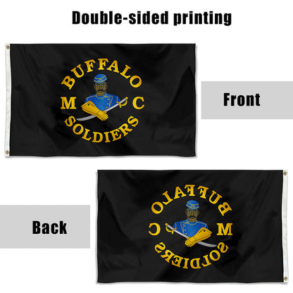 Fyon Buffalo Soldier MC Flag Indoor and Outdoor Banner