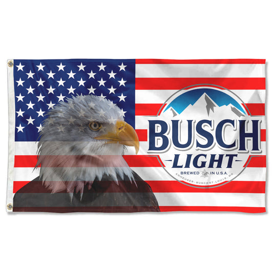 Fyon Busch Light American Eagle Flag Banner