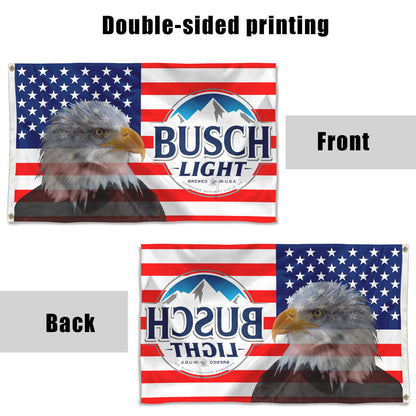 Fyon Busch Light American Eagle Flag Banner