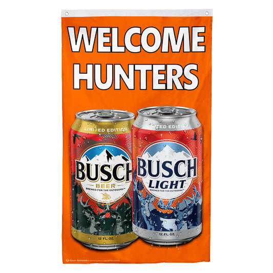 Fyon Busch & Busch Light flag Welcome Hunters Flag Banner