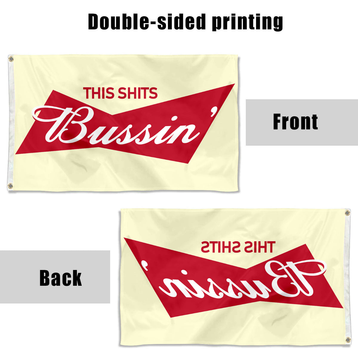 Fyon the shit Bussin flag Indoor and outdoor banner
