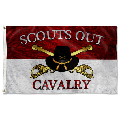 Fyon Cavalry Enlisted Scouts Out Flag Indoor and outdoor banner