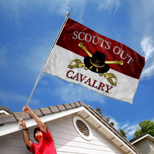Fyon Cavalry Enlisted Scouts Out Flag Indoor and outdoor banner