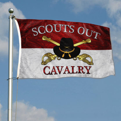 Fyon Cavalry Enlisted Scouts Out Flag Indoor and outdoor banner