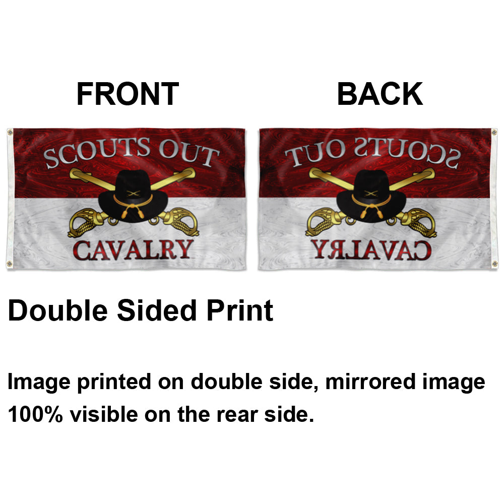 Fyon Cavalry Enlisted Scouts Out Flag Indoor and outdoor banner