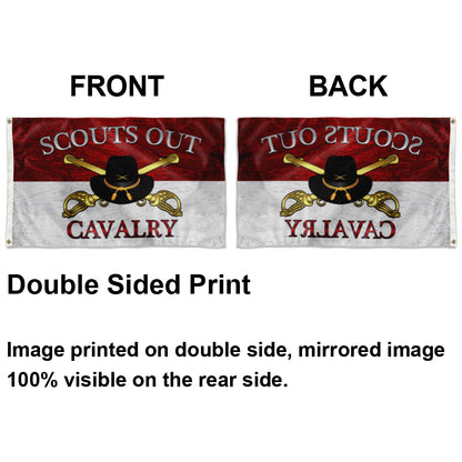 Fyon Cavalry Enlisted Scouts Out Flag Indoor and outdoor banner