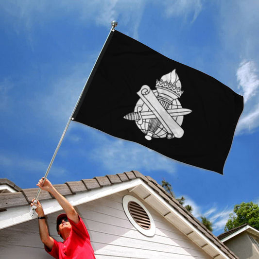 Fyon Civil Affairs Branch Black and White Flag Indoor and outdoor banner