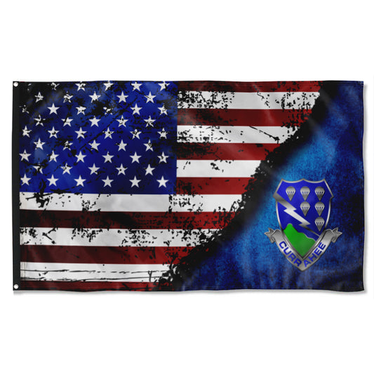 Fyon Currahee Stars And Stripes Flag Indoor and outdoor banner