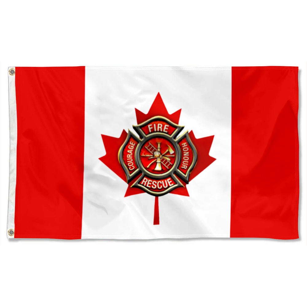 Fyon Canadian Firefighter Flag 41540  Indoor and outdoor banner