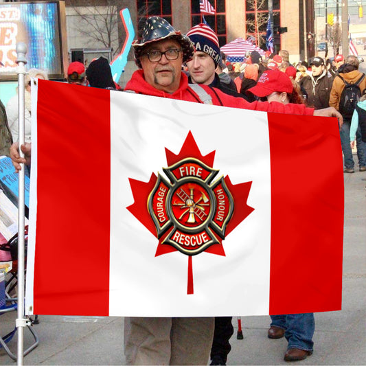Fyon Canadian Firefighter Flag 41540  Indoor and outdoor banner