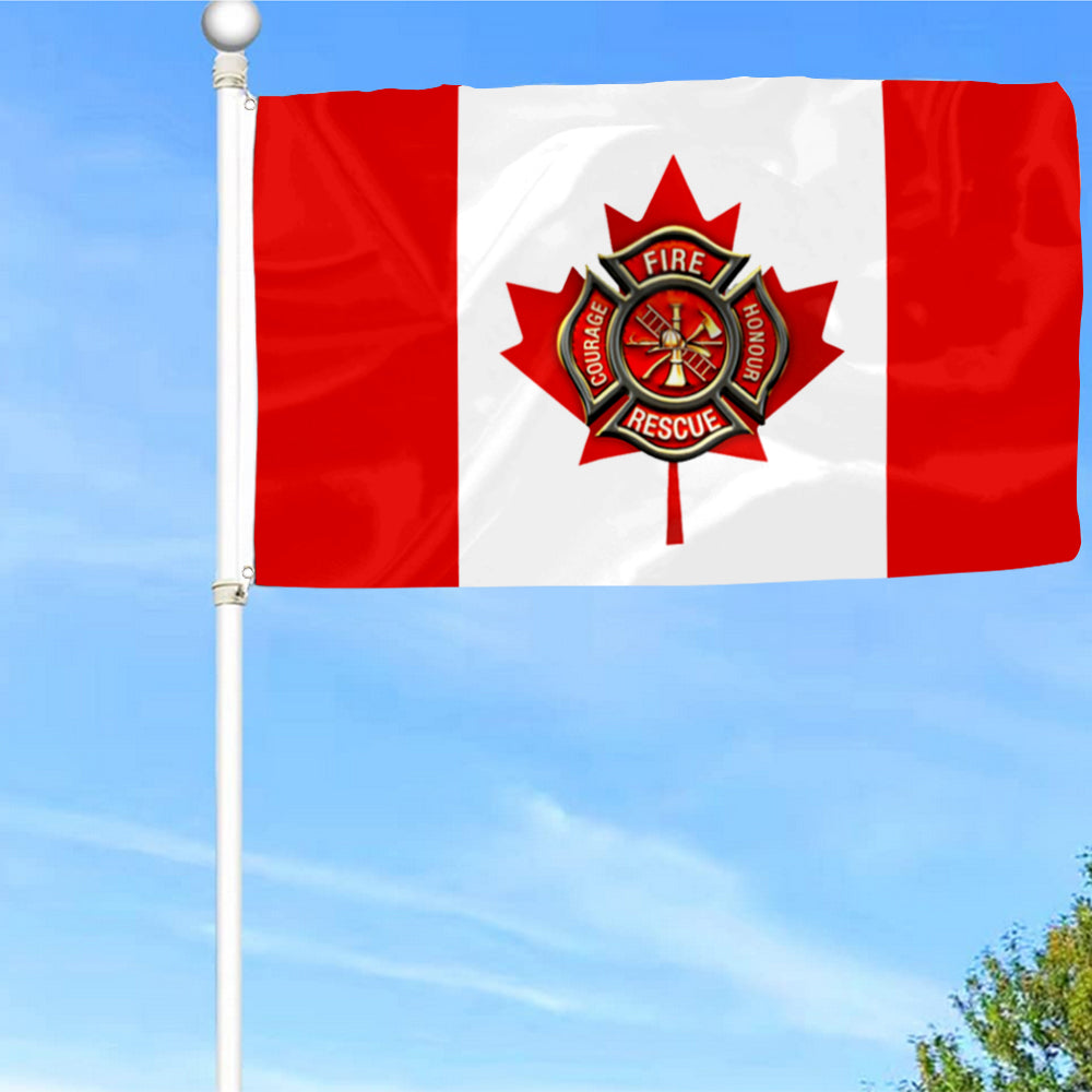 Fyon Canadian Firefighter Flag 41540  Indoor and outdoor banner