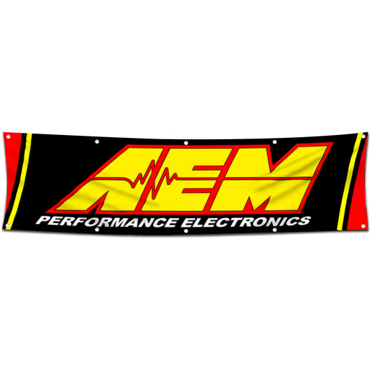 Fyon Car Moto Parts Garage Shop Decor Banner Works for AEM Flag 2x8 Feet