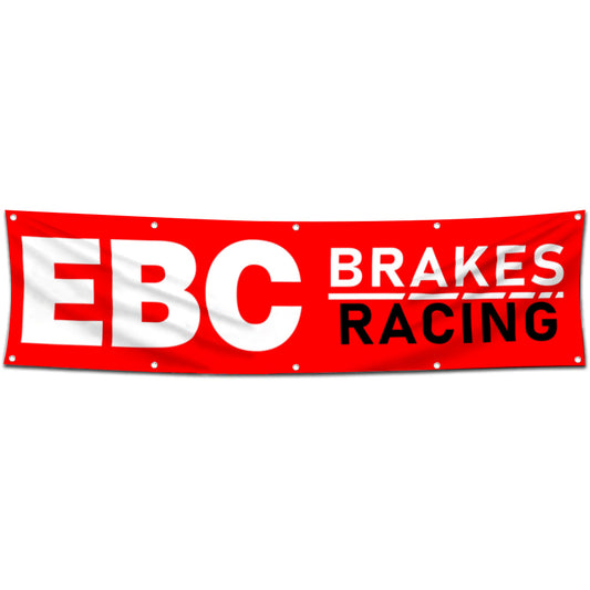 Fyon Car Motor Brake and clutch Systems Garage Shop Decor Banner Works for EBC Flag 2x8 Feet