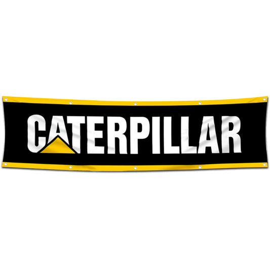 Fyon Car Motor Engines Garage Shop Decor Banner Works for Caterpillar Flag 2x8 Feet