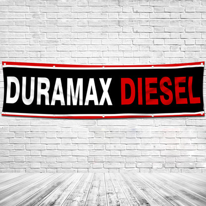 Fyon Car Motor Engines Garage Shop Decor Banner Works for Duramax Diesel Flag 2x8 Feet