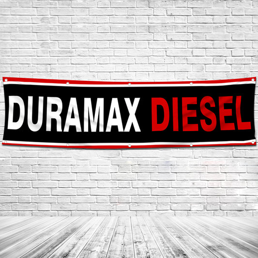 Fyon Car Motor Engines Garage Shop Decor Banner Works for Duramax Diesel Flag 2x8 Feet