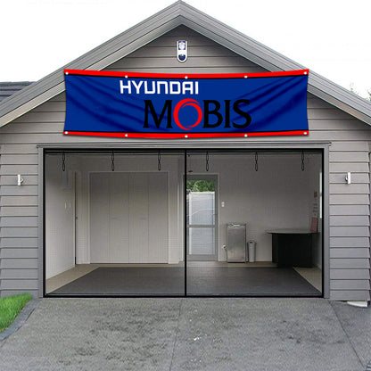 Fyon Car Motor Garage Shop Decor Banner Works for Hyundai Mobis Flag 2x8 Feet