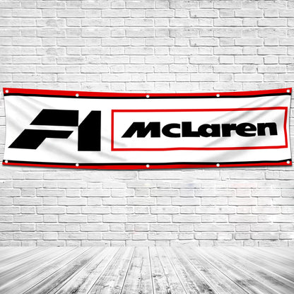 Fyon Car Motor Garage Shop Decor Banner Works for McLaren Flag 2x8 Feet