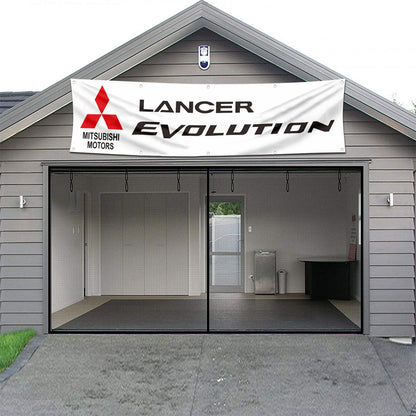 Fyon Car Motor Garage Workshop Banner Work for Lancer Evolution Flag 2x8 Feet