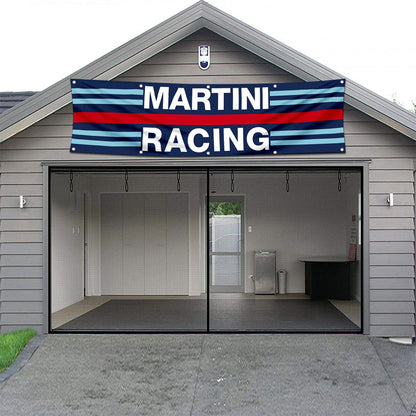 Fyon Car Motor Garage Workshop Banner Work for Martini Racing Flag 2x8 Feet
