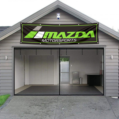 Fyon Car Motor Garage Workshop Banner Work for Mazda Flag 2x8 Feet