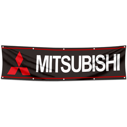 Fyon Car Motor Garage Workshop Banner Work for Mitsubishi Flag 2x8 Feet