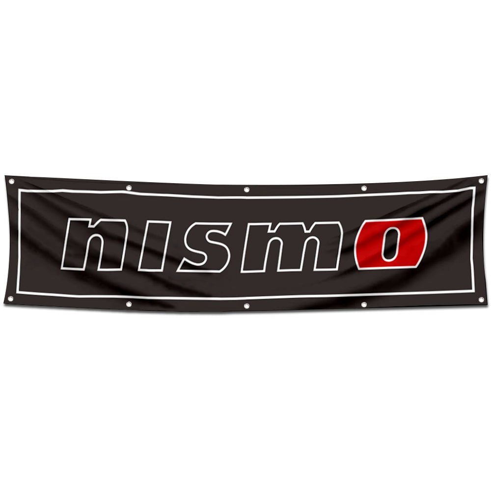 Fyon Car Motor Garage Workshop Banner Work for NISMO Flag Black 2x8 Feet
