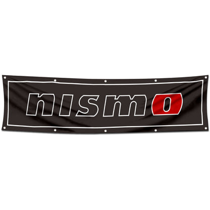 Fyon Car Motor Garage Workshop Banner Work for NISMO Flag Black 2x8 Feet