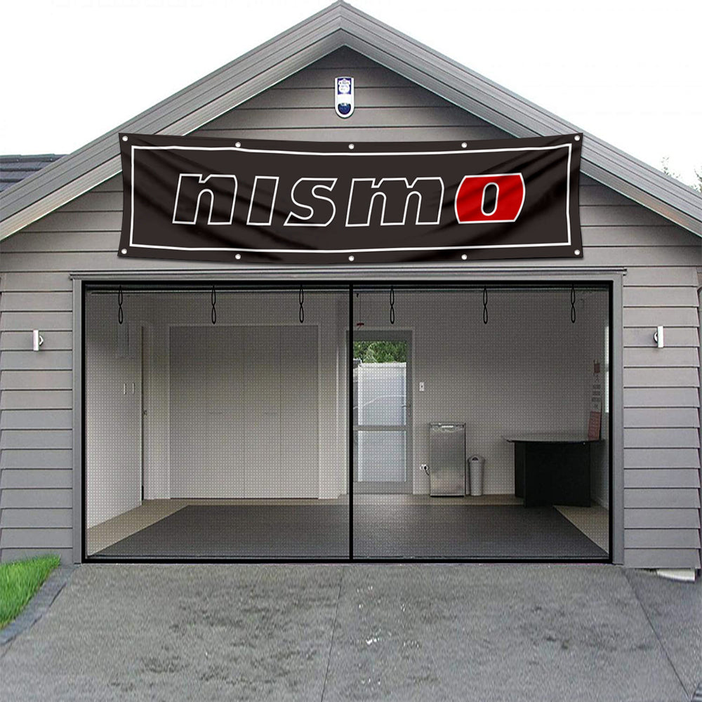 Fyon Car Motor Garage Workshop Banner Work for NISMO Flag Black 2x8 Feet