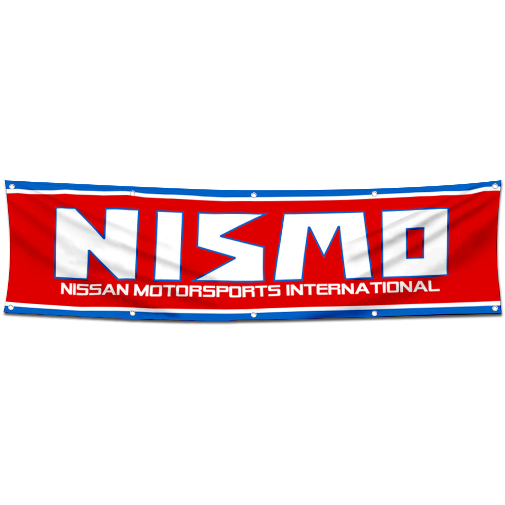 Fyon Car Motor Garage Workshop Banner Work for NISMO Flag Red 2x8 Feet