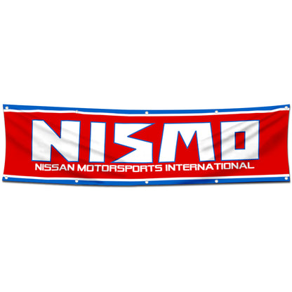 Fyon Car Motor Garage Workshop Banner Work for NISMO Flag Red 2x8 Feet