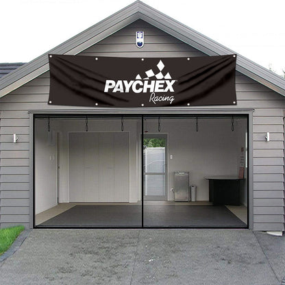 Fyon Car Motor Garage Workshop Banner Work for Paychex Racing Flag 2x8 Feet