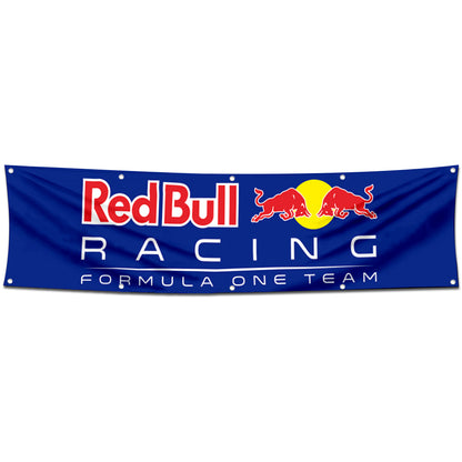 Fyon Car Motor Garage Workshop Banner Work for Red Bull Racing Flag 2x8 Feet