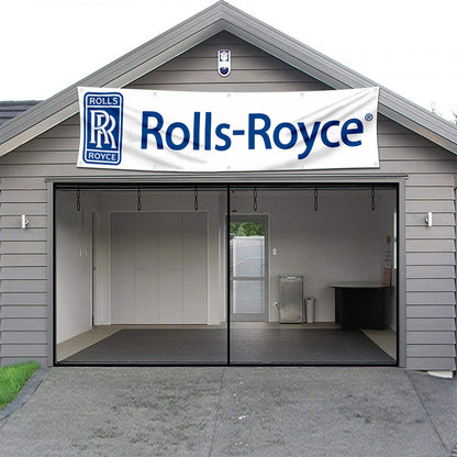 Fyon Car Motor Garage Workshop Banner Work for Rolls-Royce Flag 2x8 Feet
