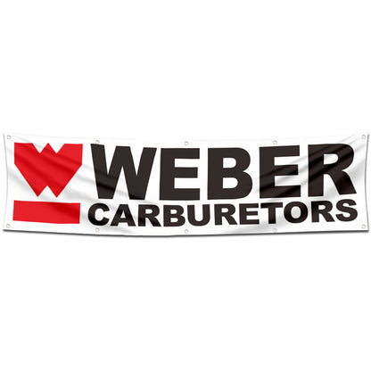 Fyon Car Motor Garage Workshop Banner Work for Weber Carburetors Flag 2x8Feet