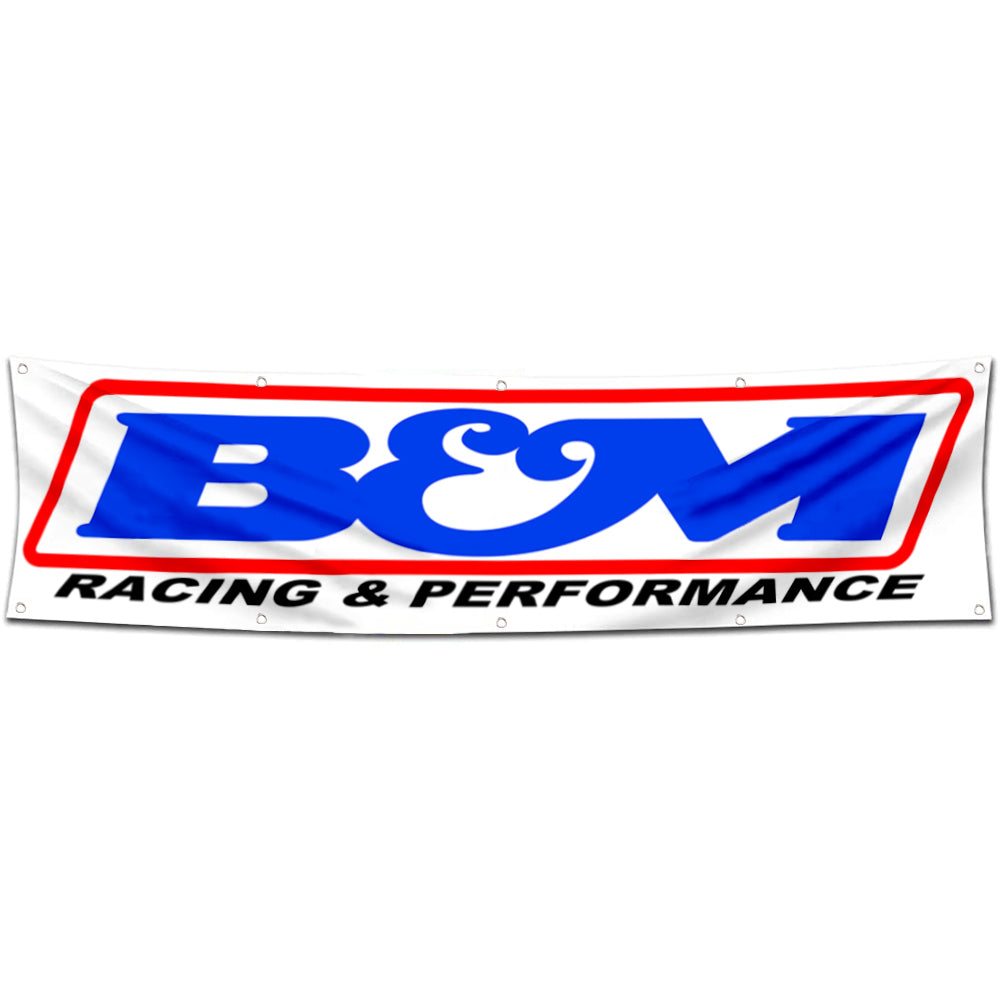 Fyon Car Motor Garage shop Decor Banner Works for BEM Racing Flag 2x8 Feet