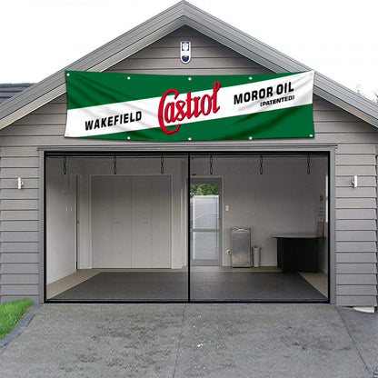 Fyon Car Motor Oil Garage Decor Shop Banner Works for Wakefield Castrol Flag 2x8 Feet