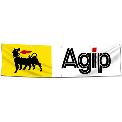 Fyon Car Motor Oil Garage Shop Decor Banner Works for Agip Flag 2x8 Feet