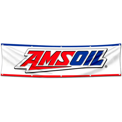 Fyon Car Motor Oil Garage Shop Decor Banner Works for Amsoil Flag White 2x8 Feet