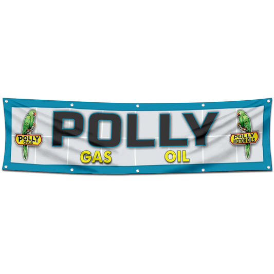 Fyon Car Motor Oil Gas Garage Workshop Banner Works for Polly Lubricant Flag 2x8 Feet