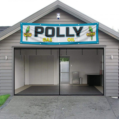 Fyon Car Motor Oil Gas Garage Workshop Banner Works for Polly Lubricant Flag 2x8 Feet