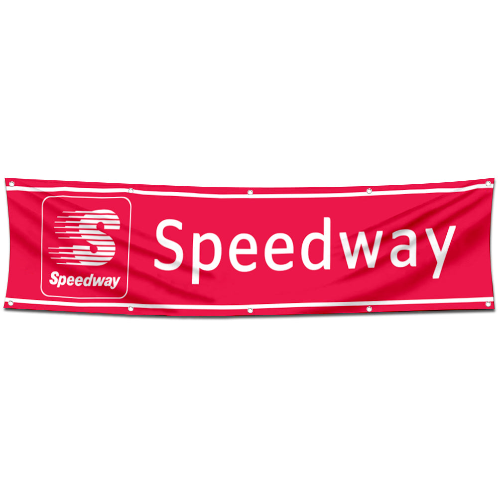 Fyon Car Motor Oil Gas Garage Workshop Banner Works for Speedway Flag 2x8 Feet