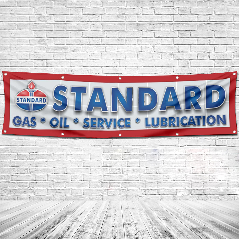 Fyon Car Motor Oil Gas Garage Workshop Banner Works for Standard Flag 2x8 Feet