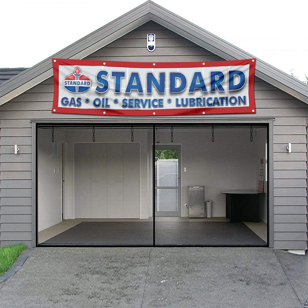Fyon Car Motor Oil Gas Garage Workshop Banner Works for Standard Flag 2x8 Feet