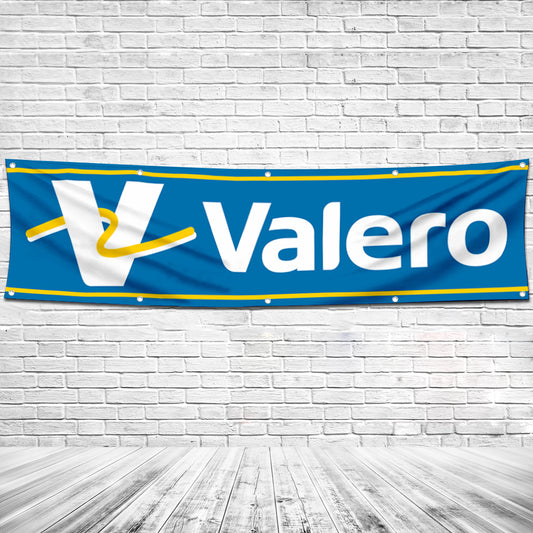 Fyon Car Motor Oils Gas Garage WorkShop Decor Banner Works for Valvoline Flag Blue 2x8 Feet