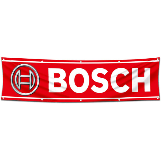 Fyon Car Motor Parts Garage Shop Decor Banner Works for Bosch Flag 2x8 Feet