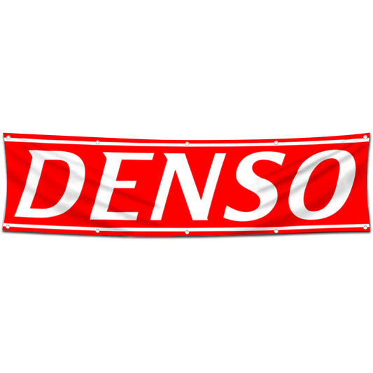 Fyon Car Motor Parts Garage Shop Decor Banner Works for Denso Flag 2x8 Feet
