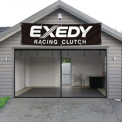 Fyon Car Motor Parts Garage Shop Decor Banner Works for Exedy Flag 2x8 Feet