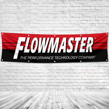 Fyon Car Motor Parts Garage Shop Decor Banner Works for Flowmaster Flag 2x8 Feet