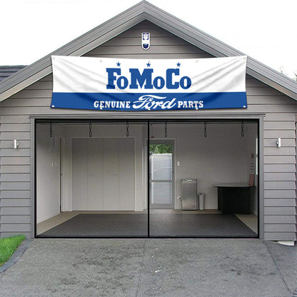 Fyon Car Motor Parts Garage Shop Decor Banner Works for fomoco Flag 2x8 Feet